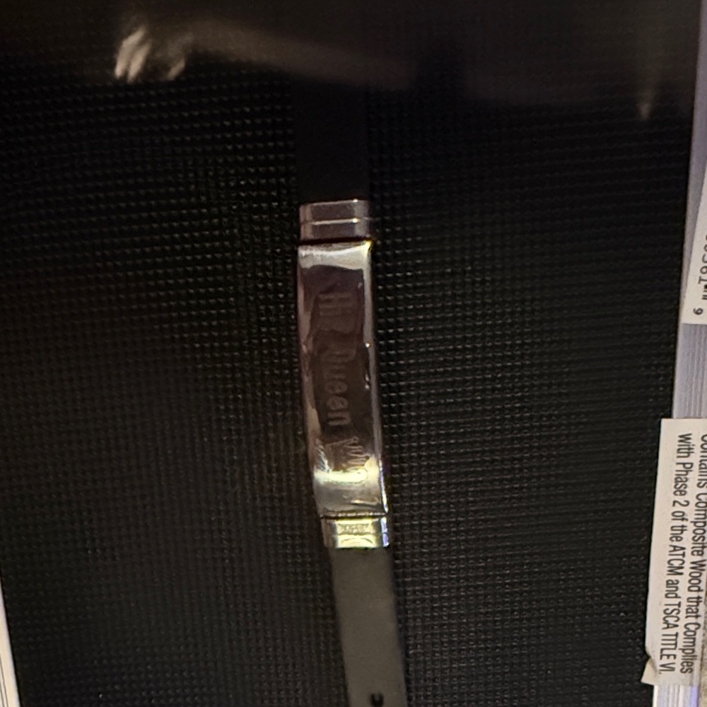 Black Leather Belt with Silver Buckle